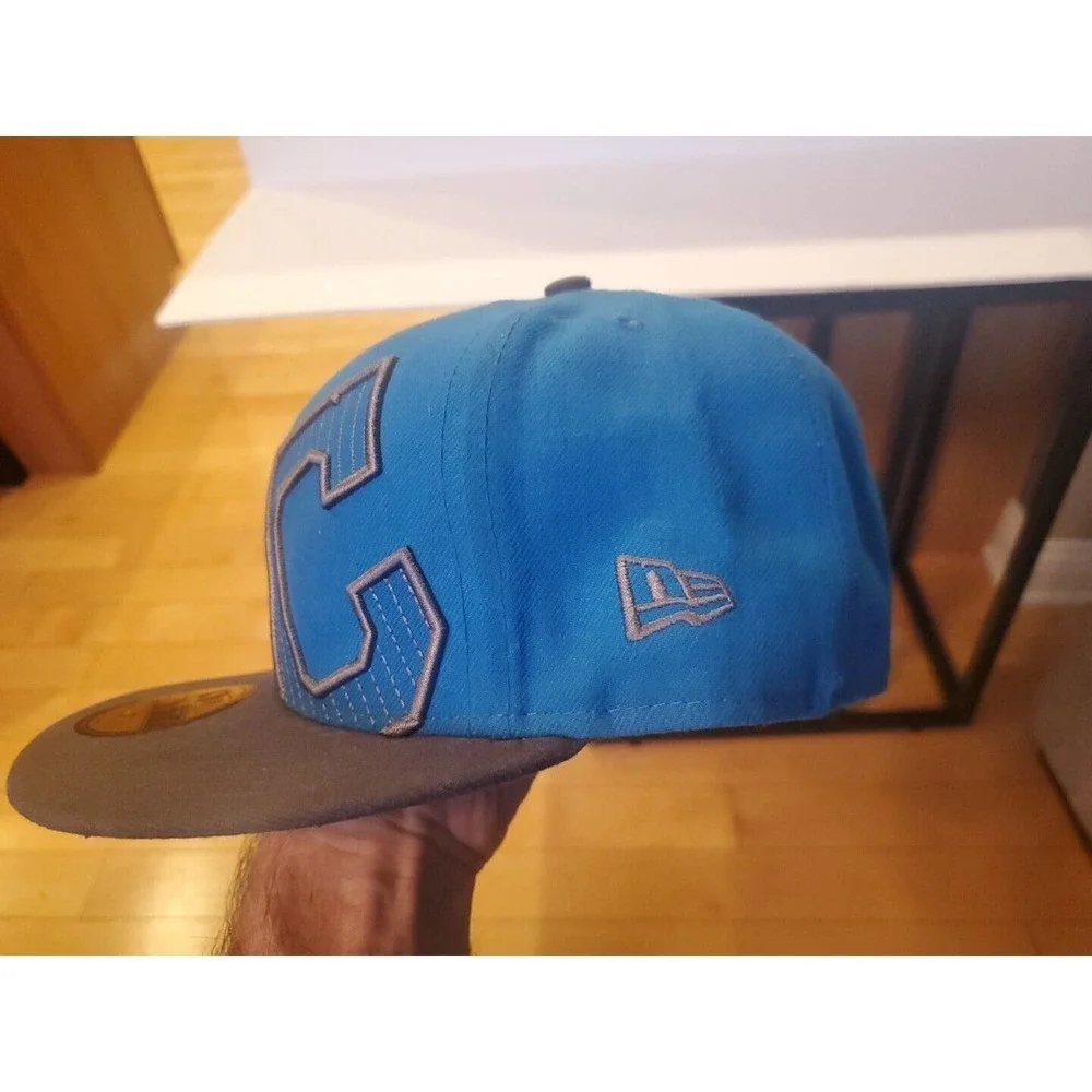 New Era 59 Fifty Cleveland Indians Fitted Cap, Blue, Size 7. Unique And Rare!